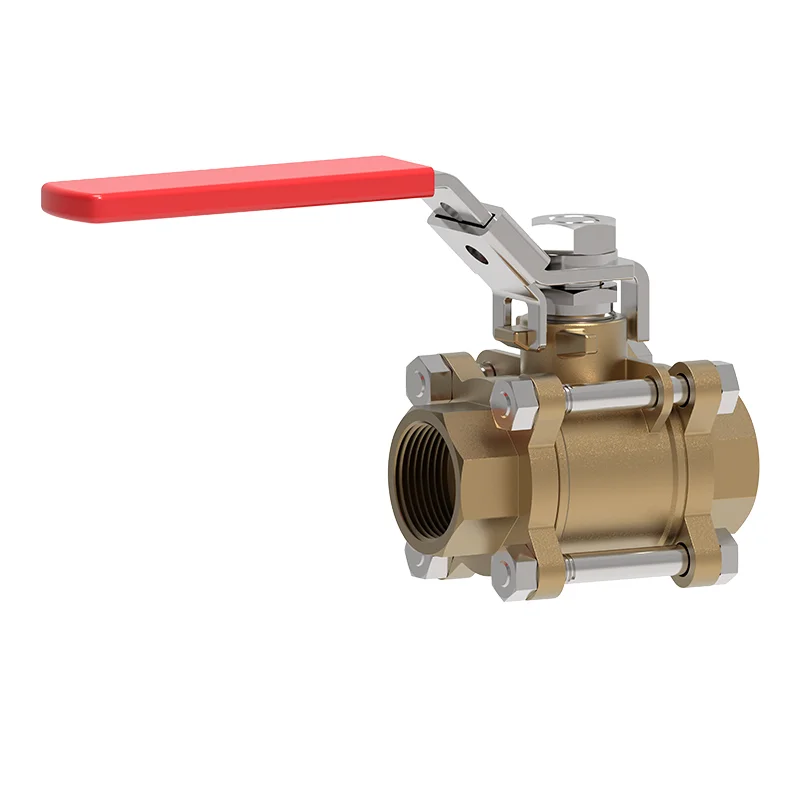 Bronse tre-delt NPT kuleventil